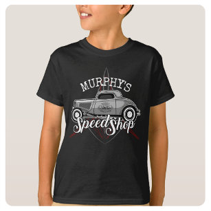 T-shirt Rod Speed Shop NOM PERSONNALISÉ Pinstripes Garage