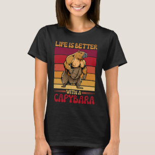 T-shirt Rodent Bodybuilder Avec Un Capybara
