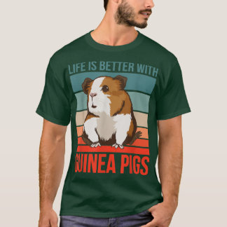 T-shirt Rodent Cavy Citation La Vie Est Meilleure Avec Les