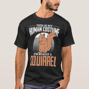 T-shirt Rodent Costume Party Forêt Écureuil animal