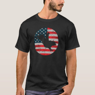 T-shirt Rodeo 4 juillet drapeau américain vintage Cowboy T