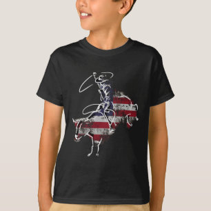 T-shirt Rodeo Américain de Rodéo Rétro Grunge Usa Vintag
