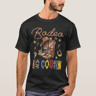 T-shirt Rodeo Big Cousin Western Cowboy Anniversaire Corre