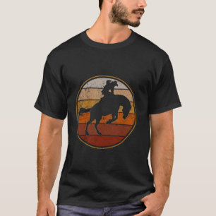 T-shirt Rodéo Bucking Bronco Horse Style Rétro Cowboy Homm