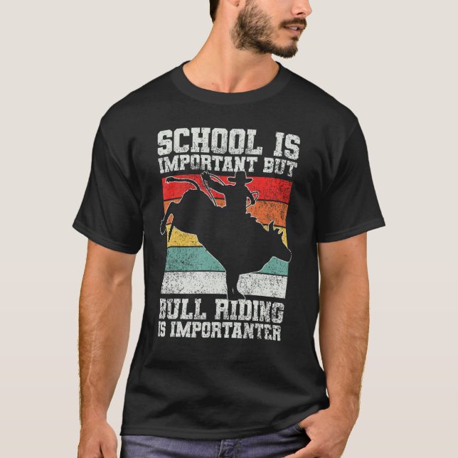 T-shirt Rodeo Cow-boy Rodéo Taureau (Devant)