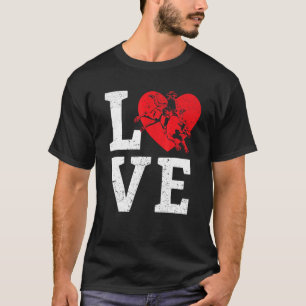 T-shirt Rodeo Cow Rider Bull Riding Cowboy Graphic Love Re