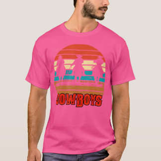 T-shirt Rodeo Cowboy Et Wanglers Bronco Horse Sunset