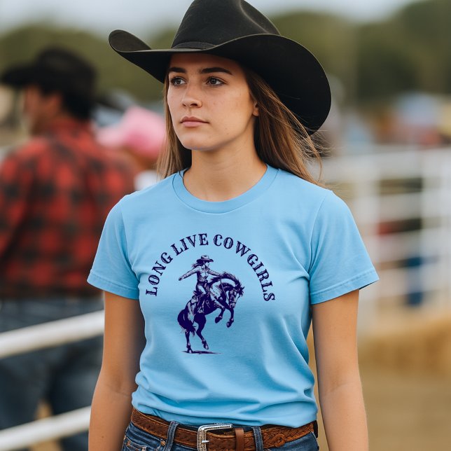 T-shirt Rodeo Cowgirl Sur Modèle Cheval (Créateur téléchargé)