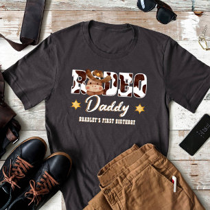 T-shirt Rodeo Daddy Cowboy motif anniversaire assorti