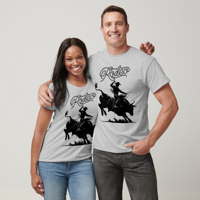 T-shirt Rodeo de cavalier de taureau (Unisexe)