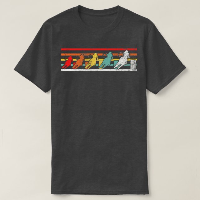 T-shirt Rodéo de cow-boy de course de barils (Design devant)