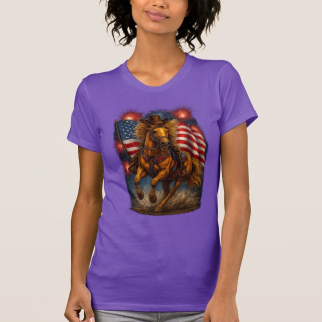 T-shirt Rodéo de la Fierté Américaine (Devant)