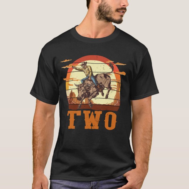 T-shirt Rodéo de taureau 2e anniversaire garçon de 2 ans c (Devant)