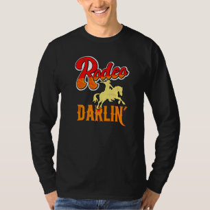 T-shirt Rodéo Distressé Cute Retro Darlin' Horse & Bull G