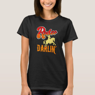 T-shirt Rodéo Distressé Cute Retro Darlin' Horse & Bull G