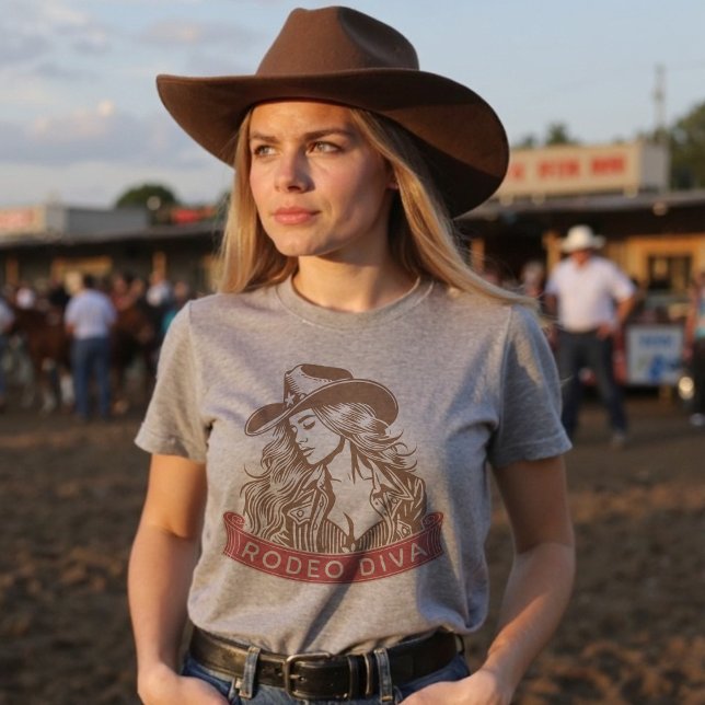 T-shirt Rodeo Diva Fille branchée Western Graphic (Rodeo Diva Trendy Cowgirl Western Graphic T-Shirt)