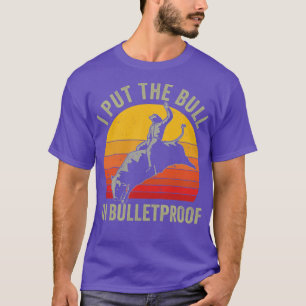 T-shirt Rodeo Drôle Western Cowboy Bull Riding