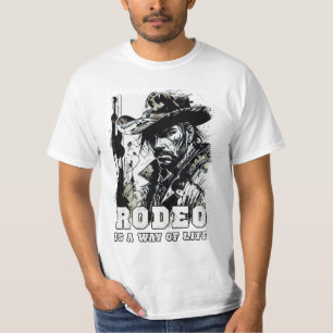 T-shirt RODEO Est Un Moyen De Vie Vintage Cowboy Sayings A