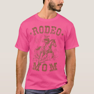 T-shirt Rodeo Maman Occidentale Cowboy Maman Famille Corre