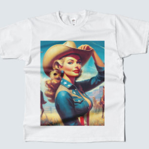 T-shirt Rodeo Pin-up Vintage