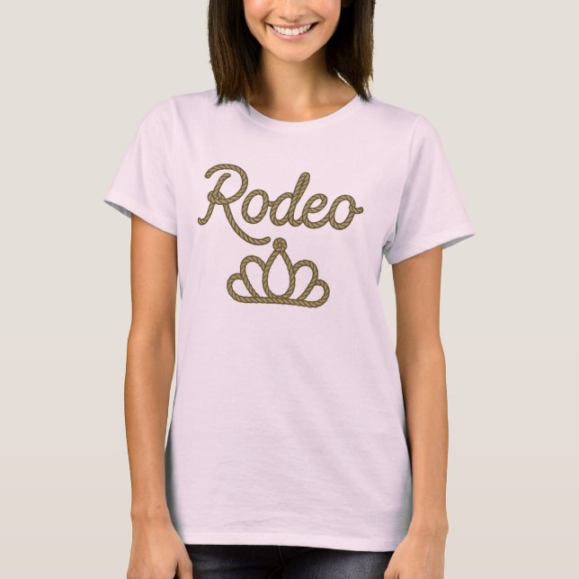 T-shirt Rodeo Queen Country Western Tiara Crown (Devant)
