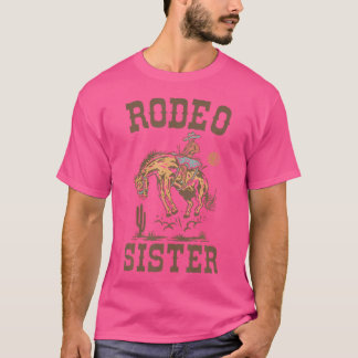 T-shirt Rodeo Soeur Brother Western Cowboy Famille d'anniv