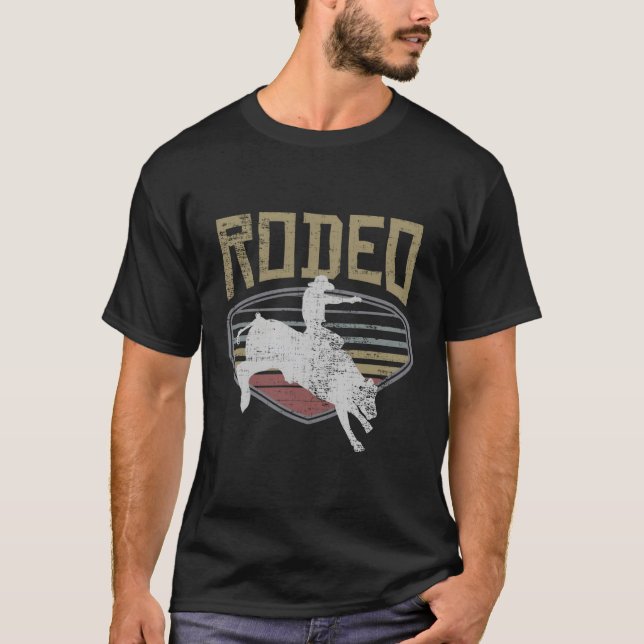 T-shirt Rodeo Style Bull Riding (Devant)