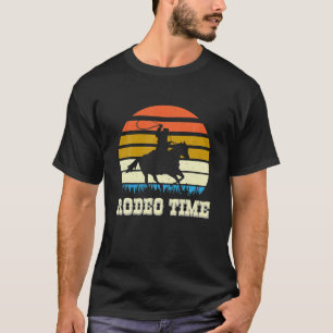 T-shirt Rodéo Temps Vintage Rodéo Temps Cowboy Horse Retro