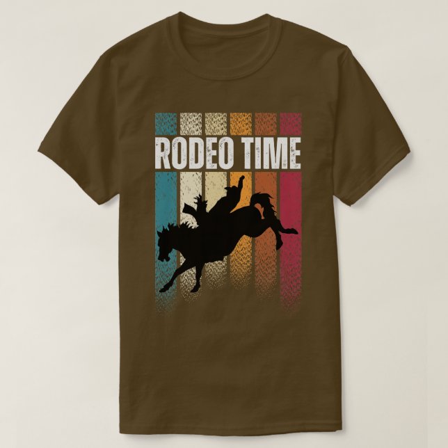 T-shirt Rodeo Time Western Cowboy Bareback équitation (Design devant)