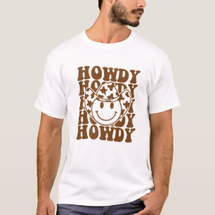 T-shirt Rodeo White Howdy Western Retro Cowboy Casquette S