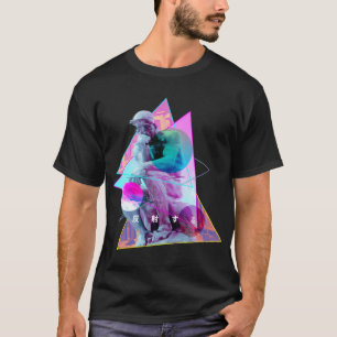 T-shirt Rodin La Statue Du Penseur - Vaporwave Gli Esthéti