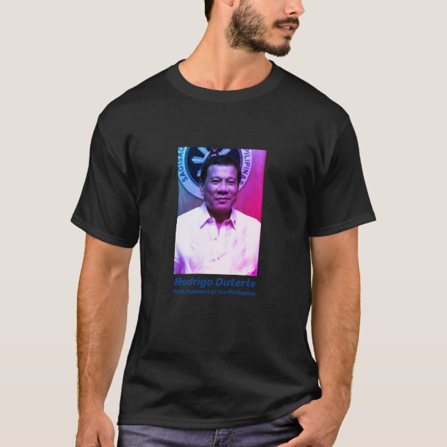 T-shirt Rodrigo Duterte, 16ème Président des Philippines (Devant)