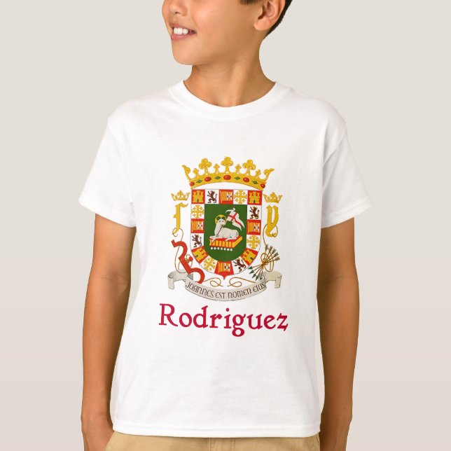 T-shirt Rodriguez Porto Rico Shield (Devant)