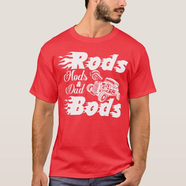 T-shirt Rods Mods Dad Bods Retro Classic Cars boy boy (Devant)