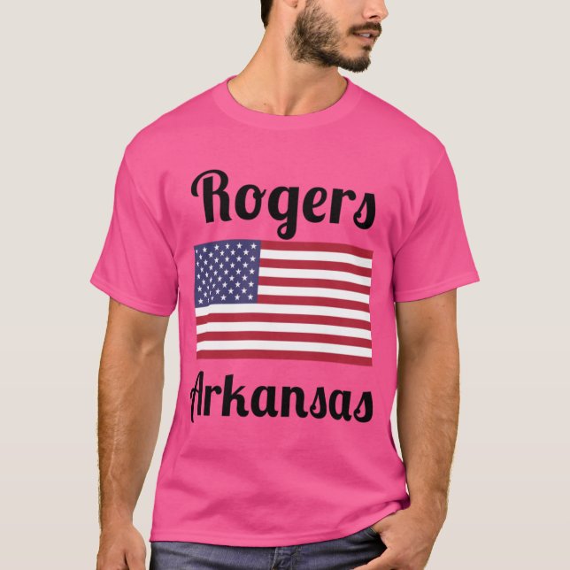 T-shirt Rogers Arkansas Imprimés Élégants (Devant)