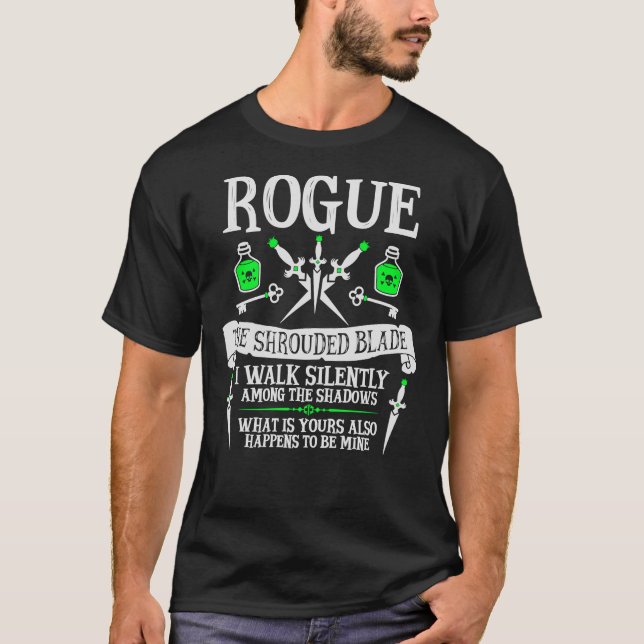 T-shirt ROGUE, LAME ARROSÉE - Donjons &amp ; Dragons (Devant)