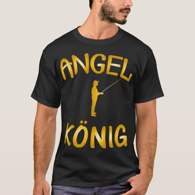 T-shirt Roi Ange. Pêcheur avec image de queue. cadeau (Devant)