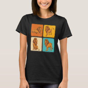 T-shirt Roi Animal Pop Afrique Safari Lion