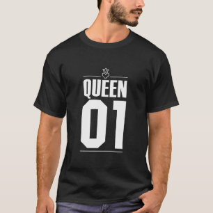 T-shirt Roi blanc et reine 01