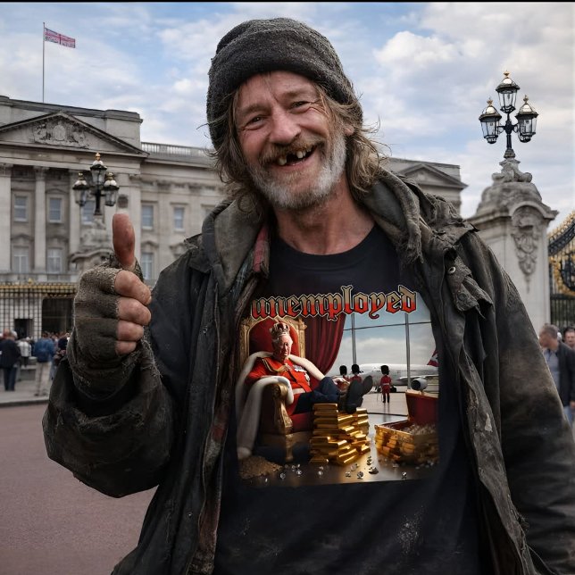 T-shirt Roi Charles III Chômeur (Créateur téléchargé)