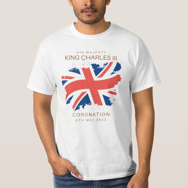 T-shirt Roi Charles III Coronation 2023 Royaume-Uni Royal  (Devant)