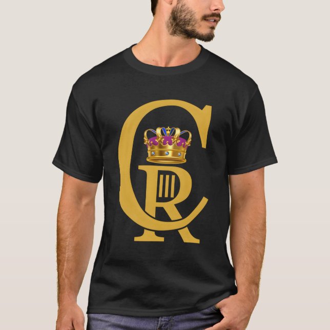 T-shirt Roi Charles Iiking 3E Couronnement 2023 Cr Trône (Devant)