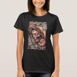 T-shirt Roi Crâne Squelette Avec Hibou