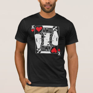 T-shirt Roi de chemise de coeurs
