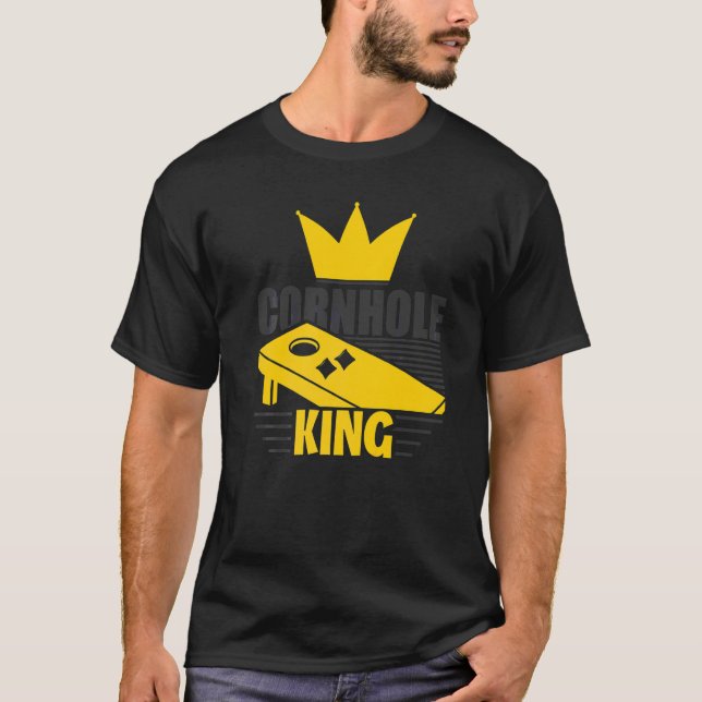 T-shirt Roi de Cornhole (Devant)