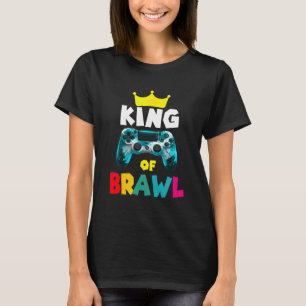 T-shirt Roi de la bagarre rétro Joueur de jeu vidéo Bagarr