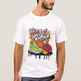 T-shirt Roi de la Cour Basketball Streetwear Graphic Te