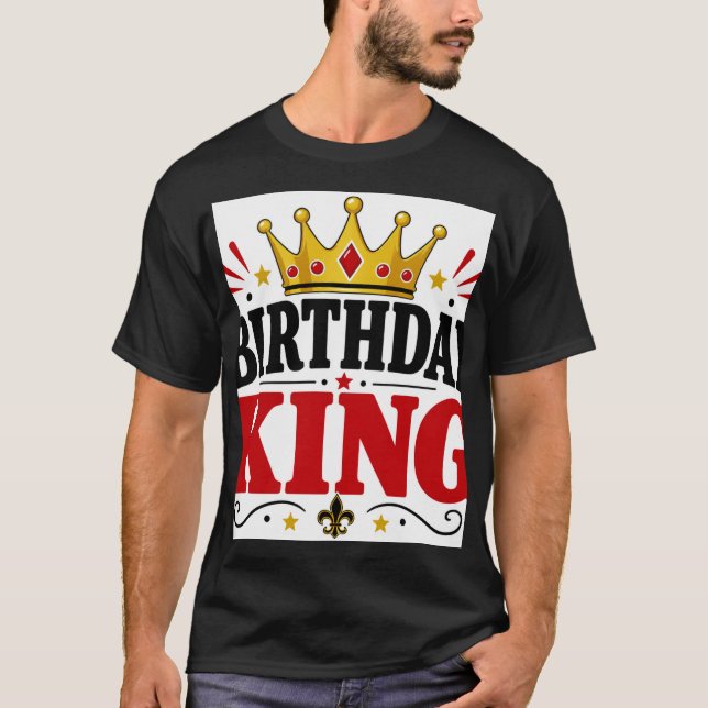 T-shirt Roi de la fête d'anniversaire (Devant)
