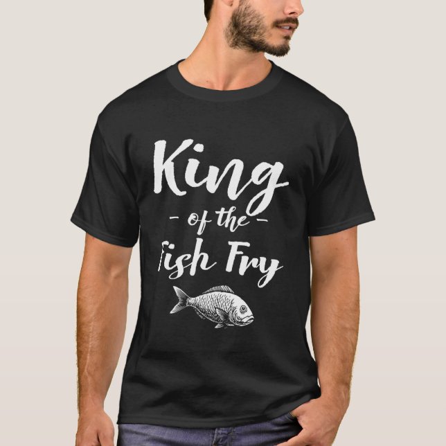 T-shirt Roi de la friture de poisson frit (Devant)