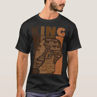 T-shirt Roi de l'Histoire Noire Père Mélanine AA Papa